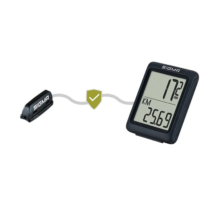 Cuentakilómetros para bicicleta Sigma BC 5.0 WR, resistente al agua y a la intemperie, pantalla grande y legible, 5 funciones básicas