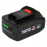 Engrasadora a batería Yato, incluye cargador y batería de 3 Ah, presión de 620 bar, iluminación de trabajo LED integrada, alta potencia y rendimiento de 284 g/min, YT-07020