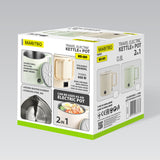 Hervidor eléctrico / olla de viaje Maestro, 2 en 1, capacidad de 0,8 l, potencia de 600 W, asa plegable, selector de voltaje 110 V/230 V, color beige, MR-009-BEIGE