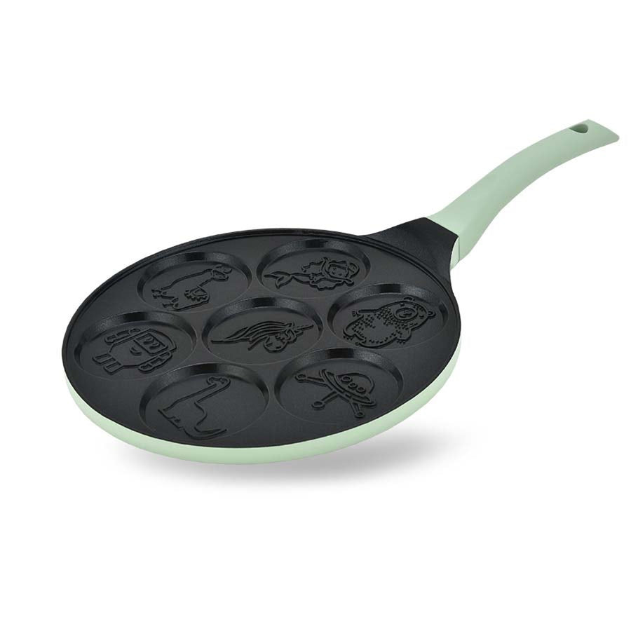 Sartén para crepes Maestro, con motivos de personajes de cuentos, diámetro de 26 cm, revestimiento antiadherente, mango de silicona, apta para todo tipo de cocinas, MR-1222-D