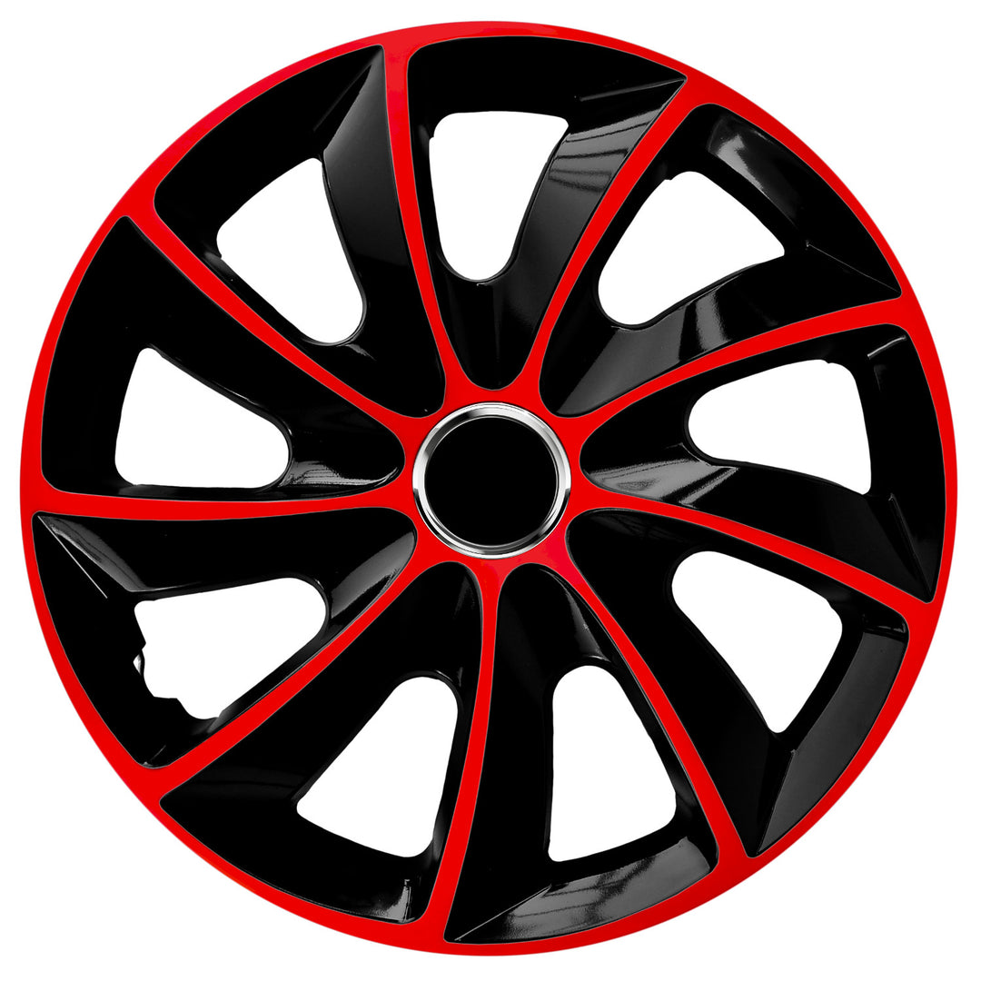 Tapa de rueda universal de 17'' NRM Stig Extra, negro y rojo, 1 unidad