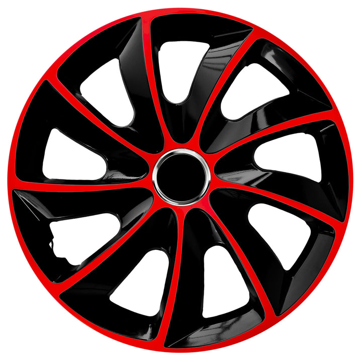 Tapa de rueda universal de 17'' NRM Stig Extra, negro y rojo, 1 unidad