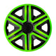 Tapa de rueda universal de 14'' NRM Action bicolor verde y negro, 1 unidad