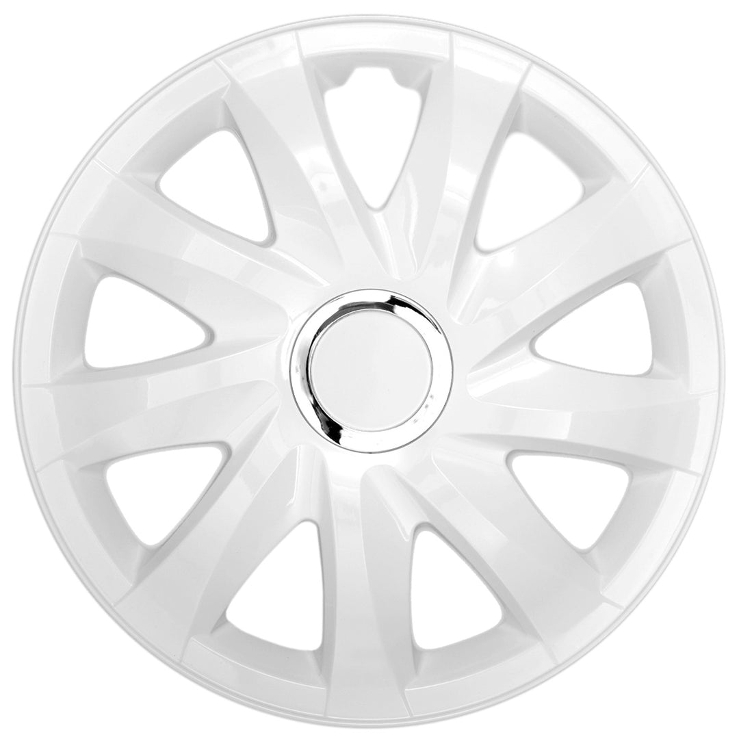 Tapa de rueda universal de 14'' NRM Drift, lacada en blanco, 1 unidad