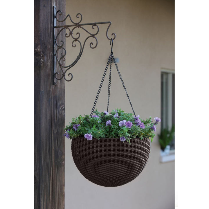 Maceta colgante Keter Sphere Planter, color marrón, 5 unidades