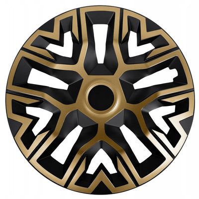 Tapacubos universales de 14'' NRM The Best bicolor dorado y negro, 4 unidades