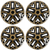 Tapacubos universales de 16'' NRM The Best bicolor (dorado y negro), 4 unidades