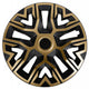Tapacubos universales de 16'' NRM The Best bicolor (dorado y negro), 4 unidades