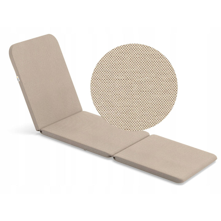 Cojín para tumbona Jaipur, color beige, tejido S-550 melange, tamaño 190 x 60 cm, dos sistemas de fijación, impermeable, lavable en su totalidad, melange S-21