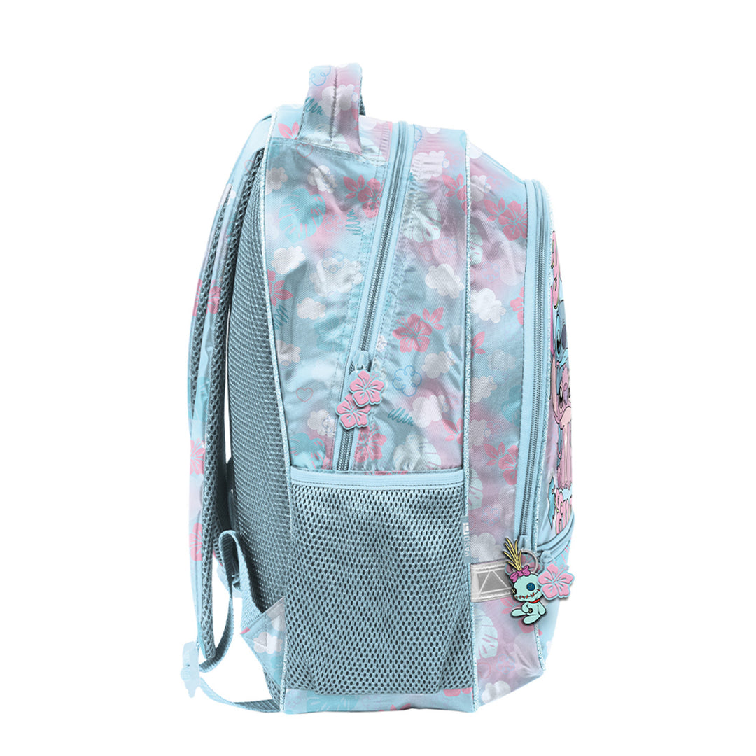 Set escolar Stitch Paso, mochila con dos compartimentos, elementos reflectantes y espalda reforzada, estuche sin material y con asas para los utensilios, bolsa para zapatos que se puede llevar a la espalda, DS26WW