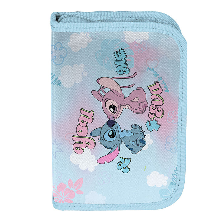 Set escolar Stitch Paso, mochila con dos compartimentos, elementos reflectantes y espalda reforzada, estuche sin material y con asas para los utensilios, bolsa para zapatos que se puede llevar a la espalda, DS26WW