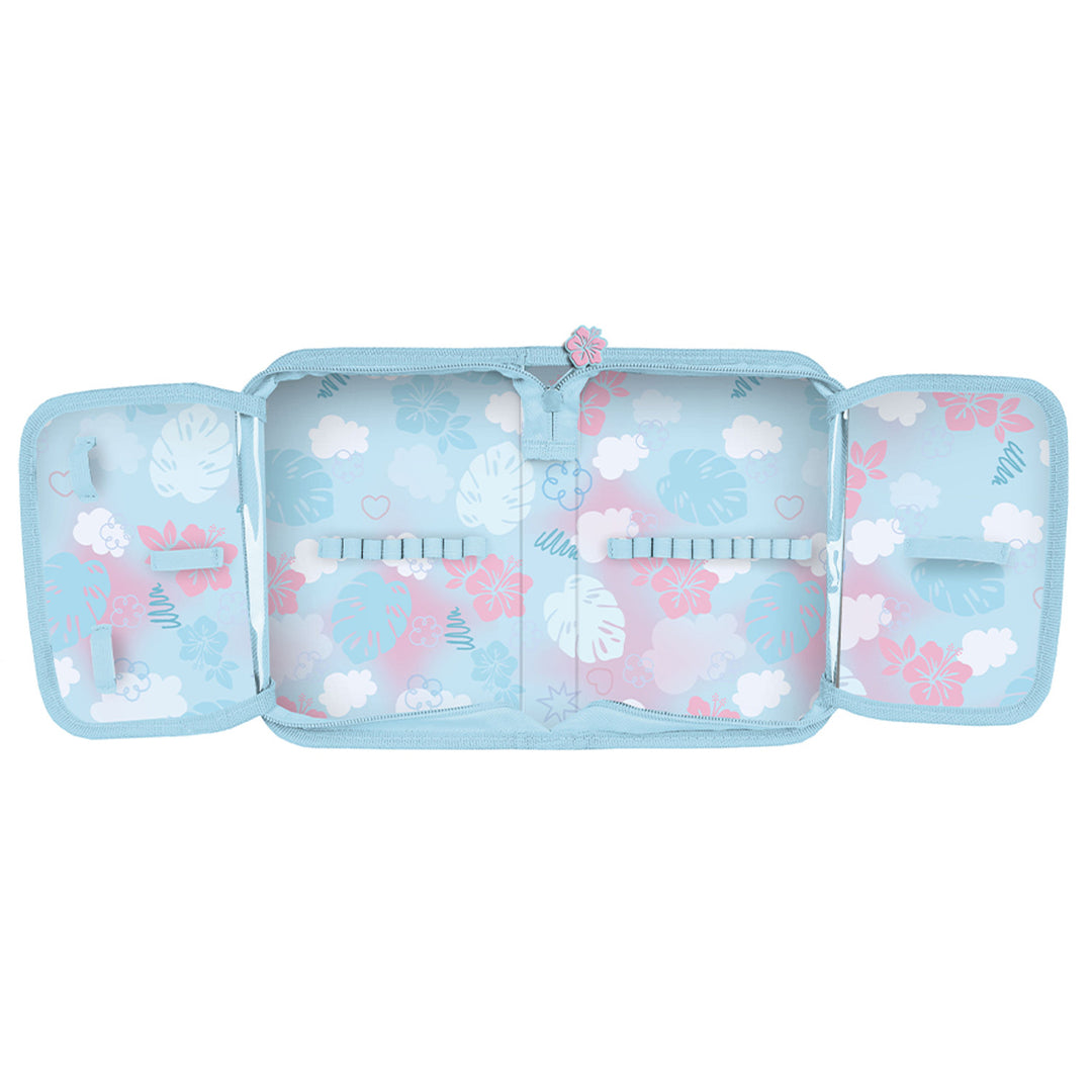 Set escolar Stitch Paso, mochila con dos compartimentos, elementos reflectantes y espalda reforzada, estuche sin material y con asas para los utensilios, bolsa para zapatos que se puede llevar a la espalda, DS26WW