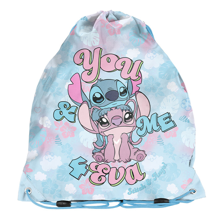 Set escolar Stitch Paso, mochila con dos compartimentos, elementos reflectantes y espalda reforzada, estuche sin material y con asas para los utensilios, bolsa para zapatos que se puede llevar a la espalda, DS26WW