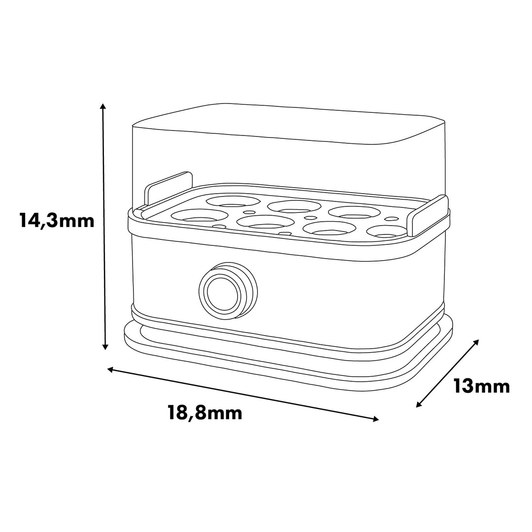 Cocedor de huevos automático GreenBlue, potencia de 200 W, capacidad para hasta 6 huevos, medidor, 220-240 V~, 50/60 Hz, GB359