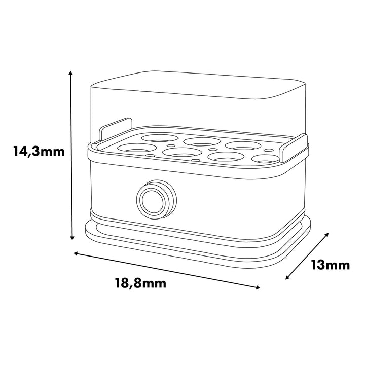 Cocedor de huevos automático GreenBlue, potencia de 200 W, capacidad para hasta 6 huevos, medidor, 220-240 V~, 50/60 Hz, GB359