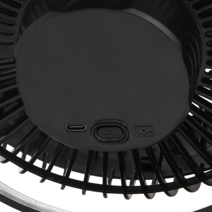 Ventilador de mesa con clip, recargable, 15,5 cm, giro de 360°, USB-C, Adler