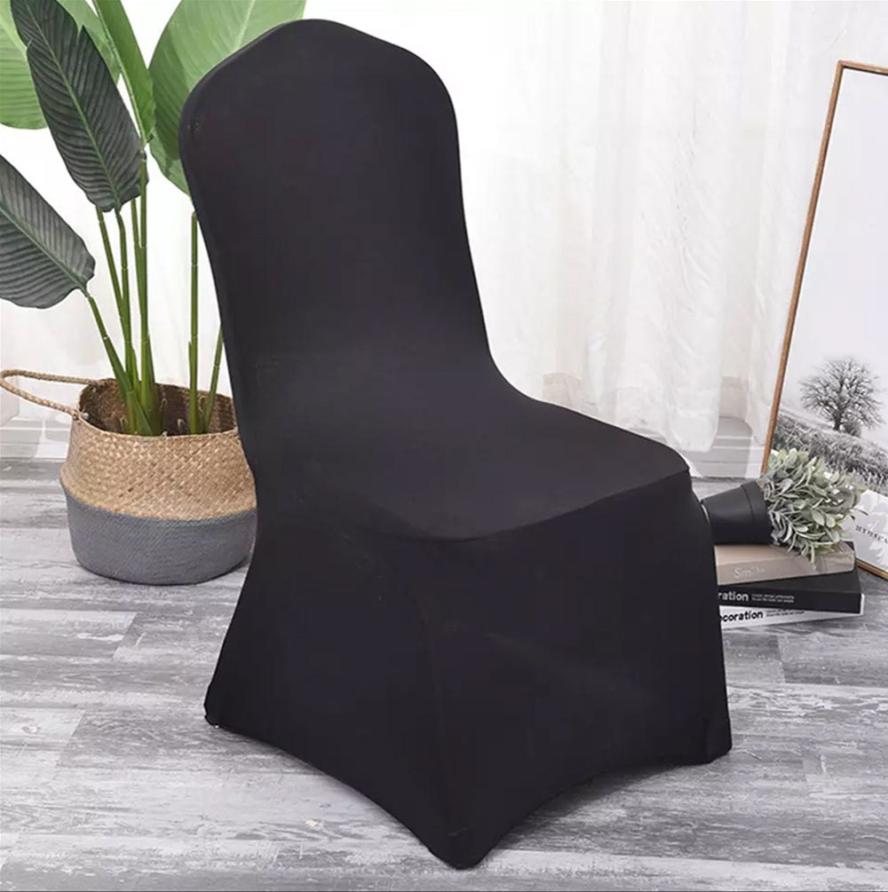 Funda para silla de catering negra GreenBlue, 88 x 50 x 45 cm, spandex, GB373, 2 unidades