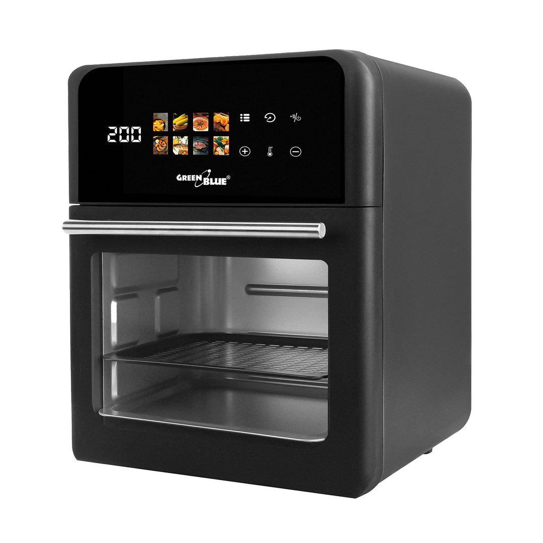 Freidora sin aceite AIR FRYER GreenBlue, potencia de 1800 W, capacidad de 10 l, 8 programas, accesorios, temporizador, GB950 + 100 bolsas de papel de 16 cm