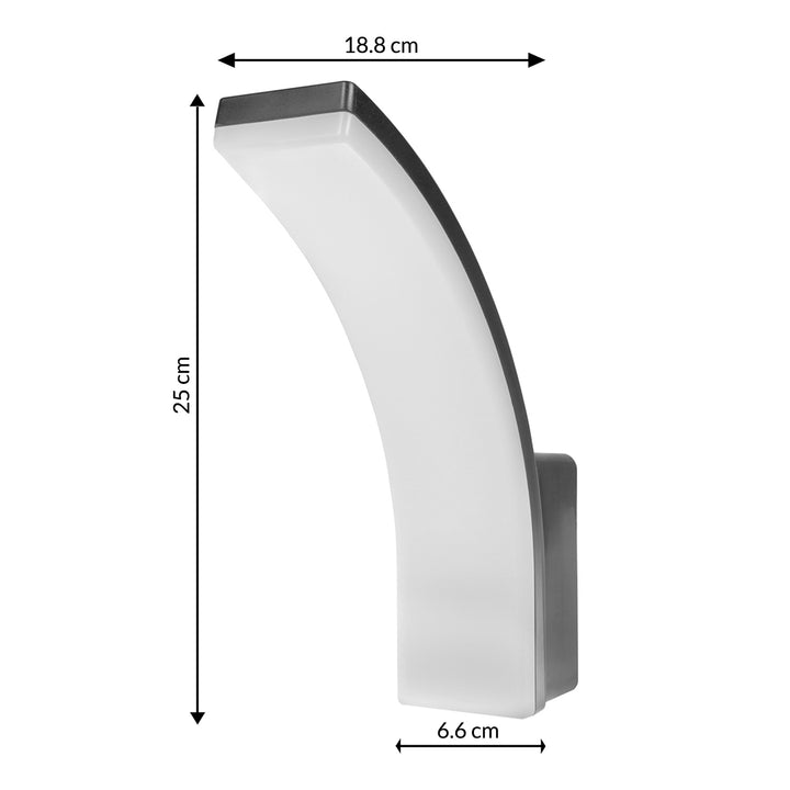 Lámpara LED Maclean, color gris, 20 W, IP65, 2750 lm, luz blanca neutra (4000 K) MCE511 GR, 2 unidades