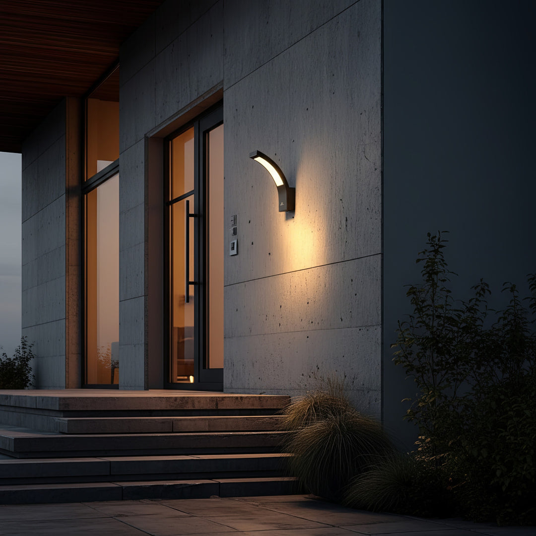 Lámpara LED para fachada Maclean, 800 lm, IP54, 10 W, luz blanca natural (4000 K), color negro, MCE343 B, 2 unidades