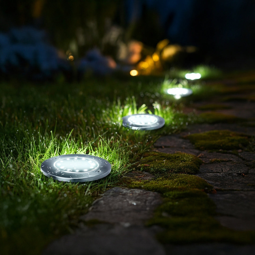 Lámpara solar LED para jardín con sensor de movimiento Maclean IP44, 12 LED SMD, 4000 K, Ni-MH 600 mAh, 0,7 W, MCE318, 4 unidades