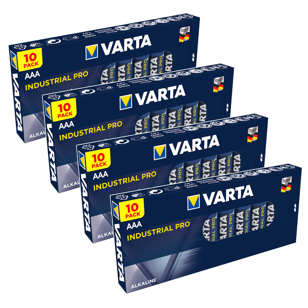 40x Pila alcalina R-03 LR03 AAA Varta Industrial 4003