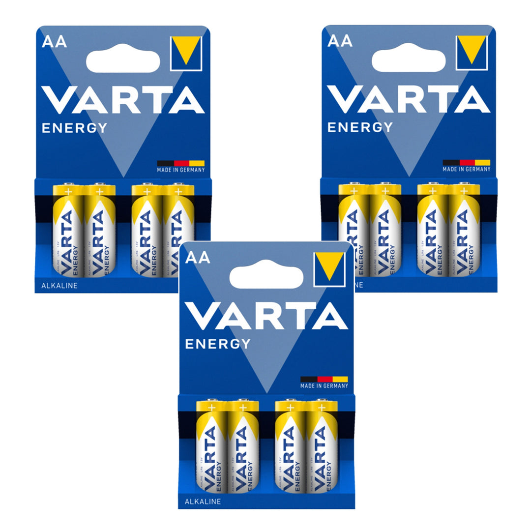 12 pilas R-06 LR06 AA de 1,5 V alcalinas Varta Energy