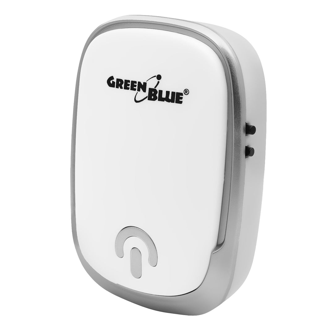 Timbre inalámbrico GreenBlue, 38 melodías, 90 dB, blanco, alcance de hasta 200 m, GB404 W