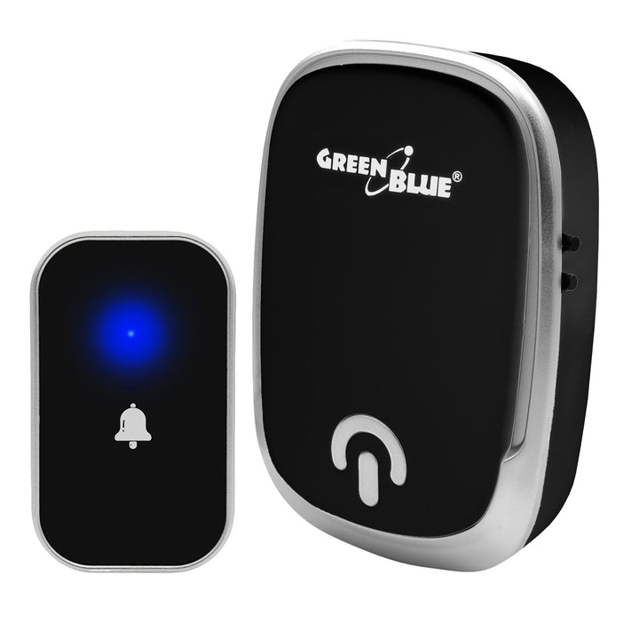 Timbre inalámbrico GreenBlue, 38 melodías, 90 dB, negro, alcance de hasta 200 m, GB404 B