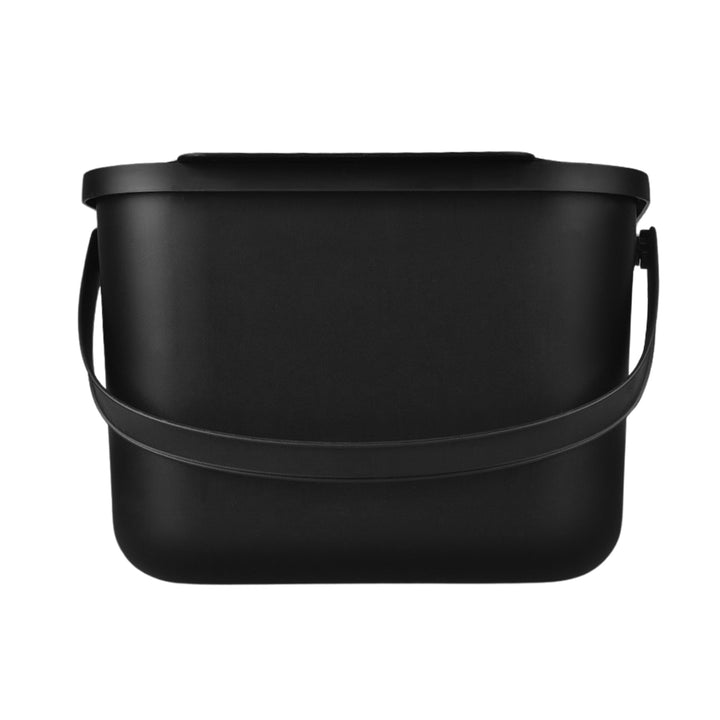 Contenedor para residuos orgánicos de 6 l, negro, Bini Practic + 5 filtros de carbón Practic