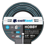 Carro para manguera Cellfast Aluplus de 1/2" y 60 m + manguera de jardín Cellfast Hobby ATS2 de 1/2" y 50 m