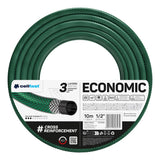 Manguera de jardín Cellfast Economic de 1/2" y 10 m + soporte para manguera Cellfast gris + kit con aspersor recto Cellfast Basic de 1/2"