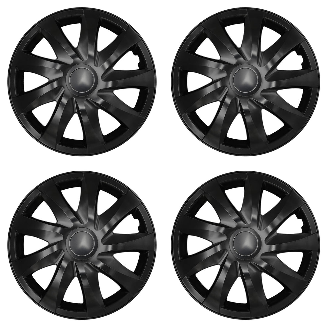 Tapacubos universales de 13'' NRM DRACO negro mate, 4 unidades