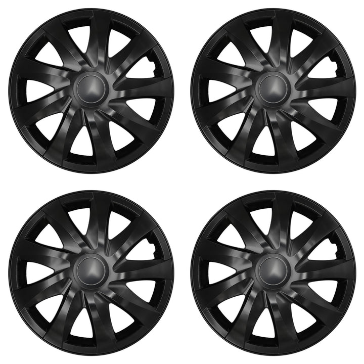 Tapacubos universales de 13'' NRM DRACO negro mate, 4 unidades