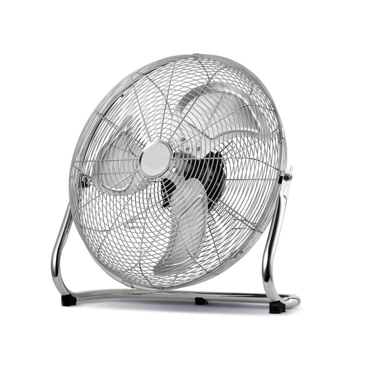 Ventilador de suelo HanksAir, potencia de 80 W, 3 niveles de funcionamiento, fabricado en acero cromado, diámetro de 40 cm, longitud del cable de 1,5 m, W021