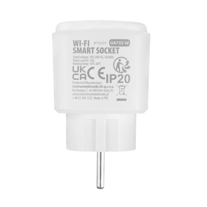 Toma de corriente WiFi GreenBlue con control remoto, compatible con Android/iOS/Alexa/Google Home, temporizador, medidor de potencia, máx. 16 A/3840 W, GB735 W, 2 unidades
