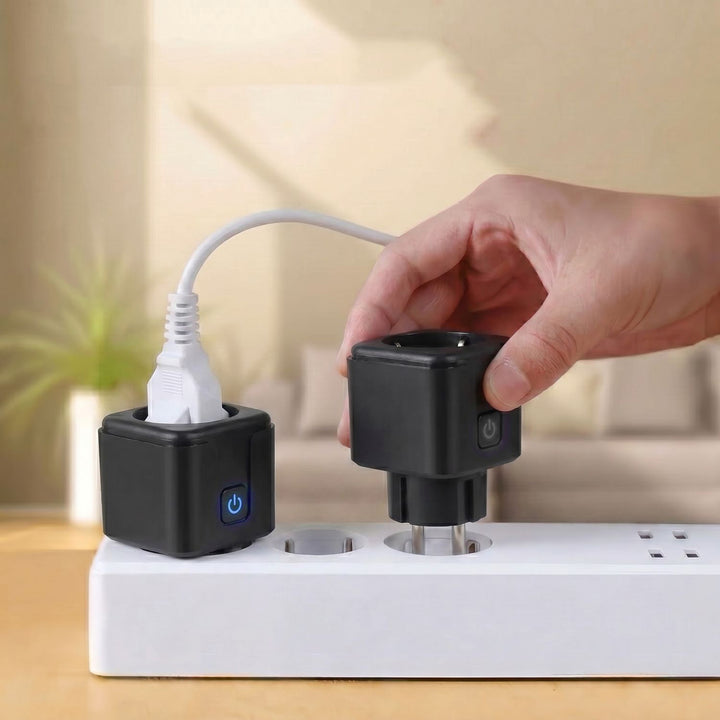 Enchufe WiFi GreenBlue con control remoto, compatible con Android/iOS/Alexa/Google Home, temporizador, medidor de potencia, máx. 16 A/3840 W, GB735 B, 2 unidades