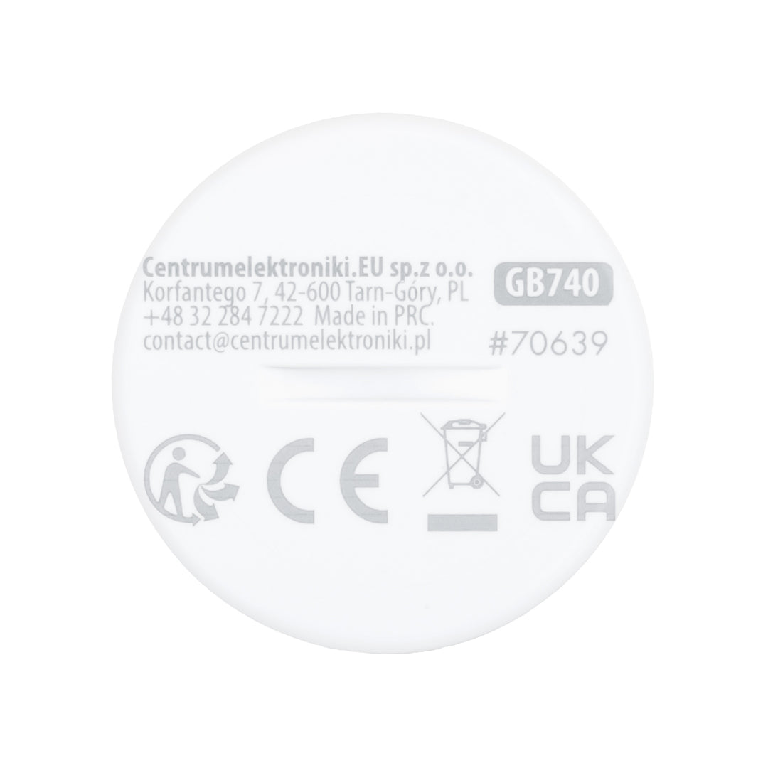 Sensor de movimiento inalámbrico Zigbee Tuya GreenBlue, Android/iOS, CR2450 DC 3,0 V, ángulo de detección de 120° / hasta 8 m, GB740, 2 unidades