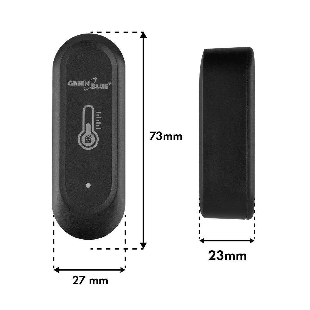 Sensor externo de temperatura y humedad WiFi GreenBlue, Android/iOS, 3,0 V CC, LR03x2, IP65, GB741, 2 unidades