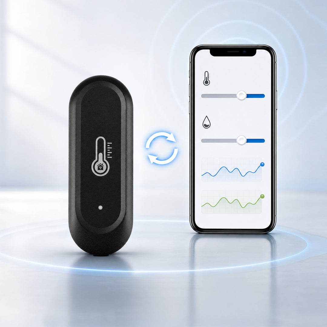 Sensor externo de temperatura y humedad WiFi GreenBlue, Android/iOS, 3,0 V CC, LR03x2, IP65, GB741, 2 unidades