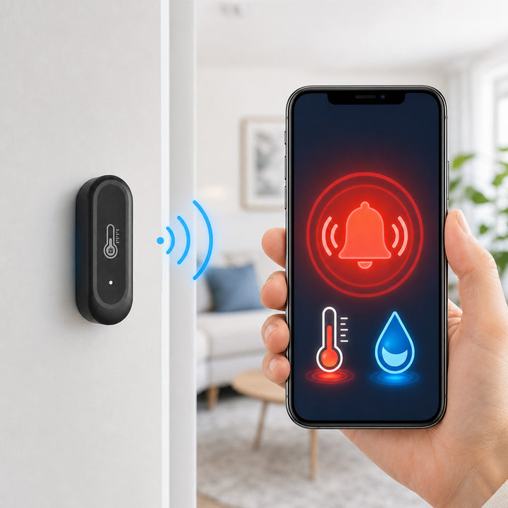 Sensor externo de temperatura y humedad WiFi GreenBlue, Android/iOS, 3,0 V CC, LR03x2, IP65, GB741, 2 unidades