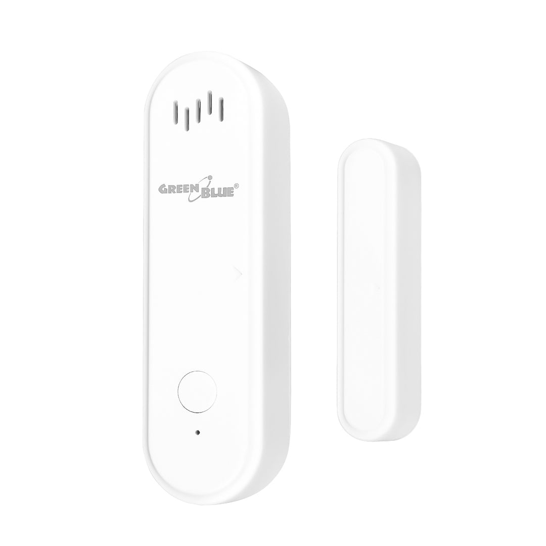 Contactor inalámbrico / sensor de apertura WiFi GreenBlue, Android/iOS, para puertas / ventanas, 3,0 V CC, LR03x2, con alarma, GB478, 2 juegos