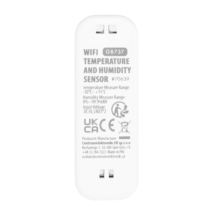 Sensor de temperatura y humedad WiFi GreenBlue, Android/iOS/Alexa/Google Home, 3,0 V CC, LR03x2, GB737, 2 unidades