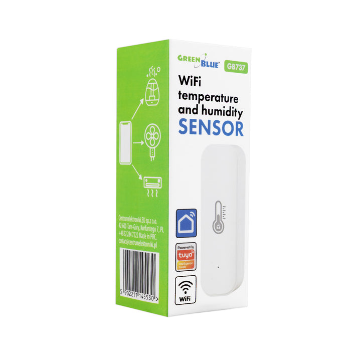 Sensor de temperatura y humedad WiFi GreenBlue, Android/iOS/Alexa/Google Home, 3,0 V CC, LR03x2, GB737, 2 unidades