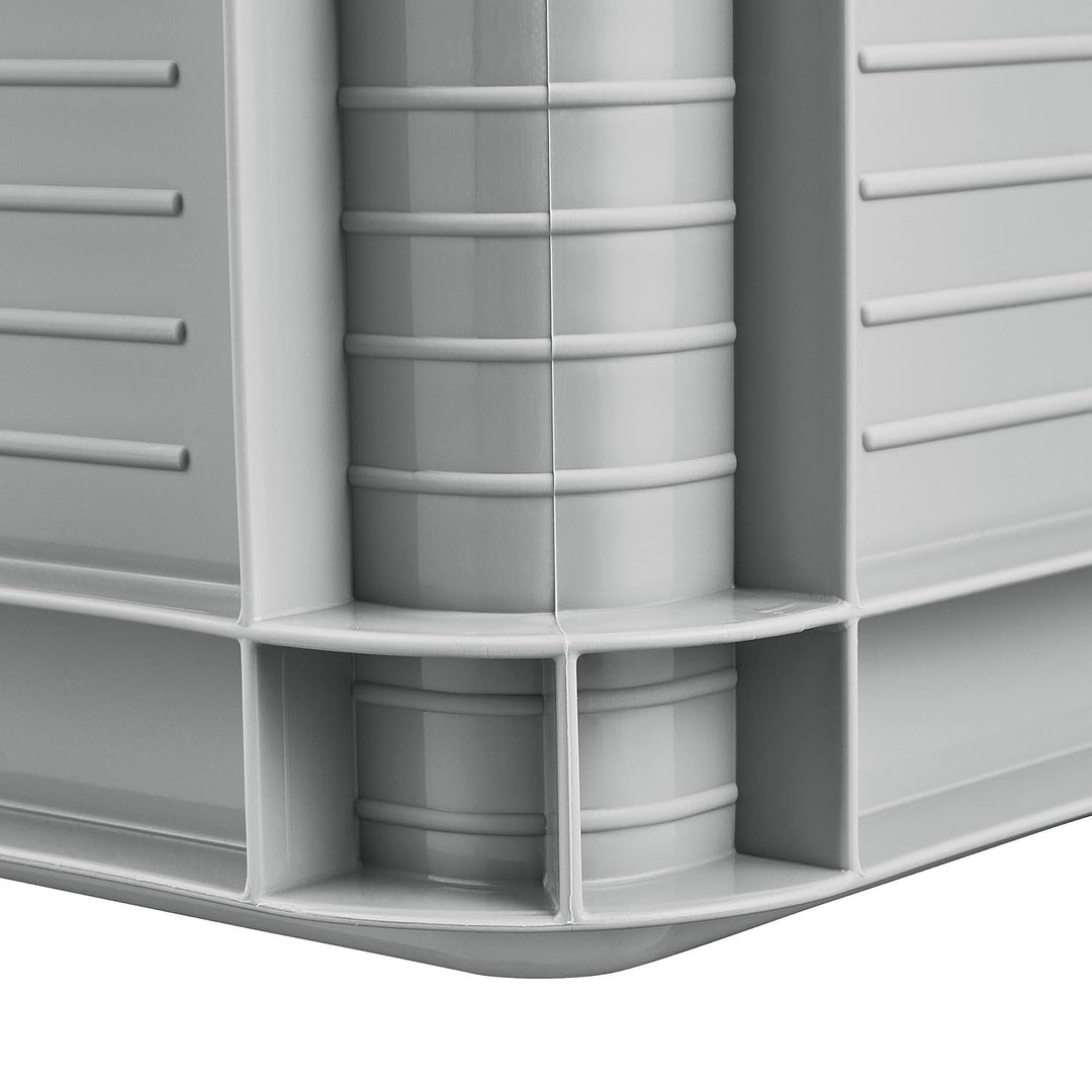 Caja de transporte Robert Keeeper, capacidad de 20 l, gris, apta para el contacto con alimentos, ligera y resistente, capacidad de carga de hasta 30 kg, 2 unidades