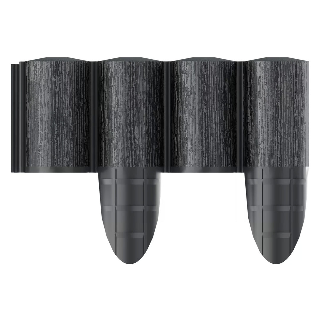 Valla de jardín Cellfast, textura de madera, resistente a las heladas, longitud 21,6 m, color antracita, 34-032