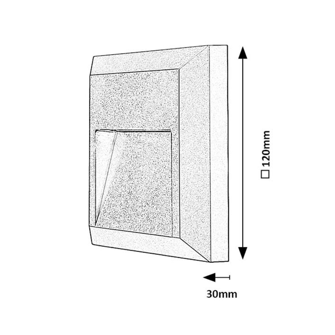 Lámpara Rabalux, de pared, para exterior, LED 4 W, antracita, Trento, 2 unidades