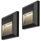 Lámpara Rabalux, de pared, para exterior, LED 4 W, antracita, Trento, 2 unidades
