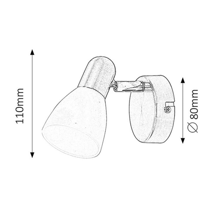 Lámpara Soma Spot E14, máx. 40 W, cromo satinado, opal, 6301, 2 unidades