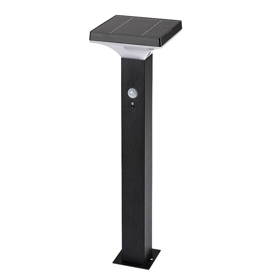 Lámpara Rabalux, de exterior, solar, de pie, LED 4 W, IP44, negra, Geleen, 2 unidades